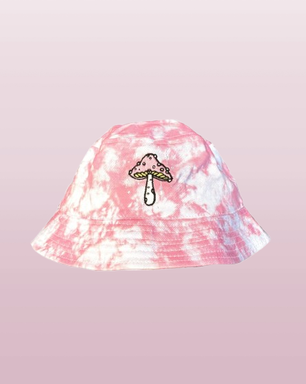 Light Pink Tie Dye Cotton Bucket Hat