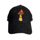 Black Corduroy Mushroom Baseball Cap