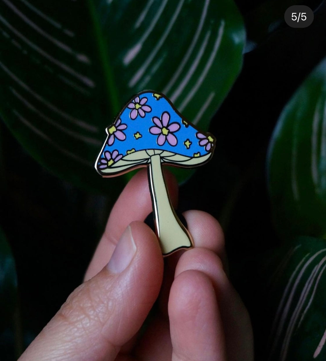 Flower Mushroom Pin