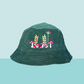Green Mushroom Forest Corduroy Bucket Hat