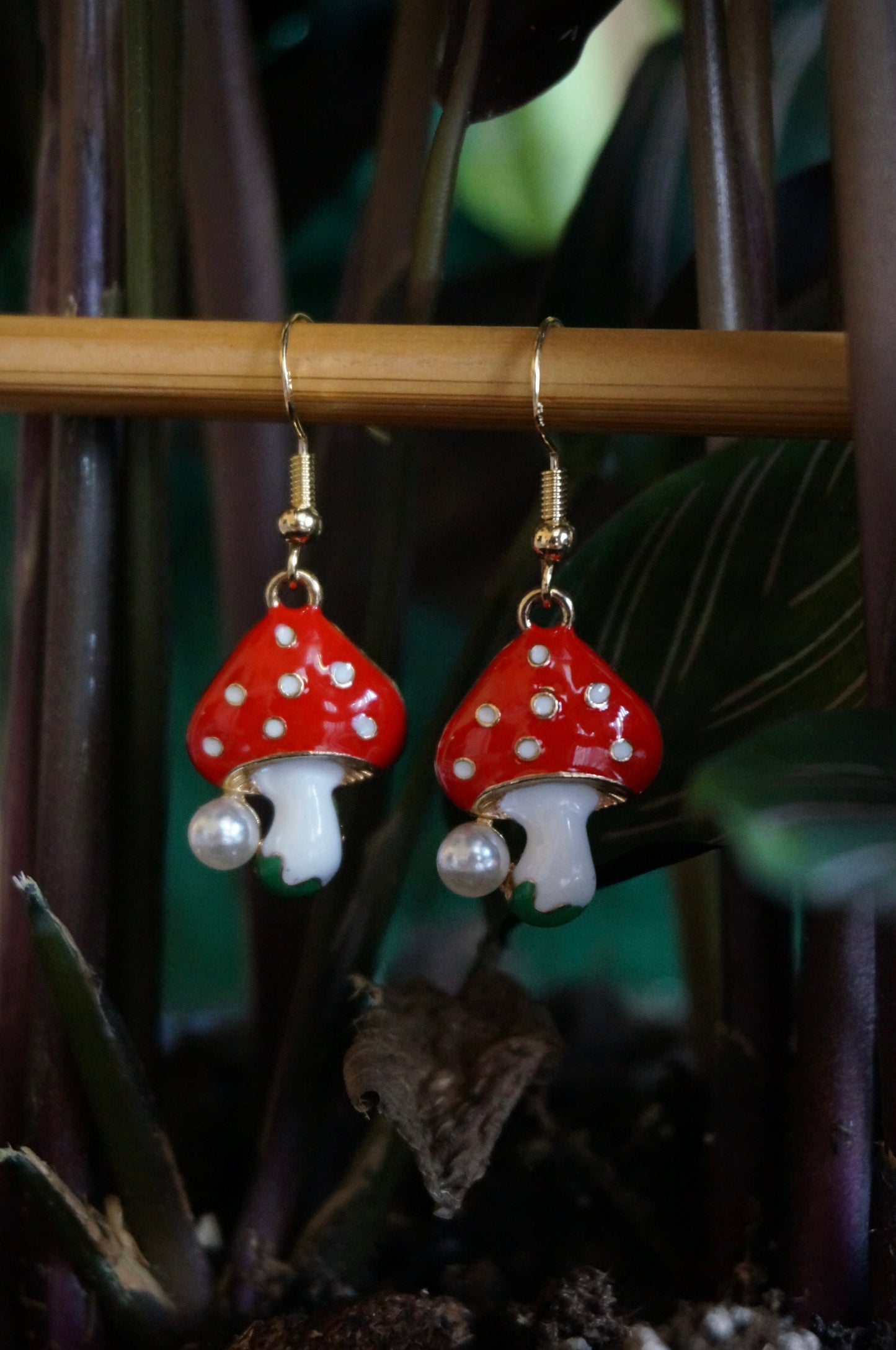 Pearl Mushroom Earrings